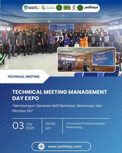 Poster Teknikal Meeting Management Expo Universitas Muhammadiyah